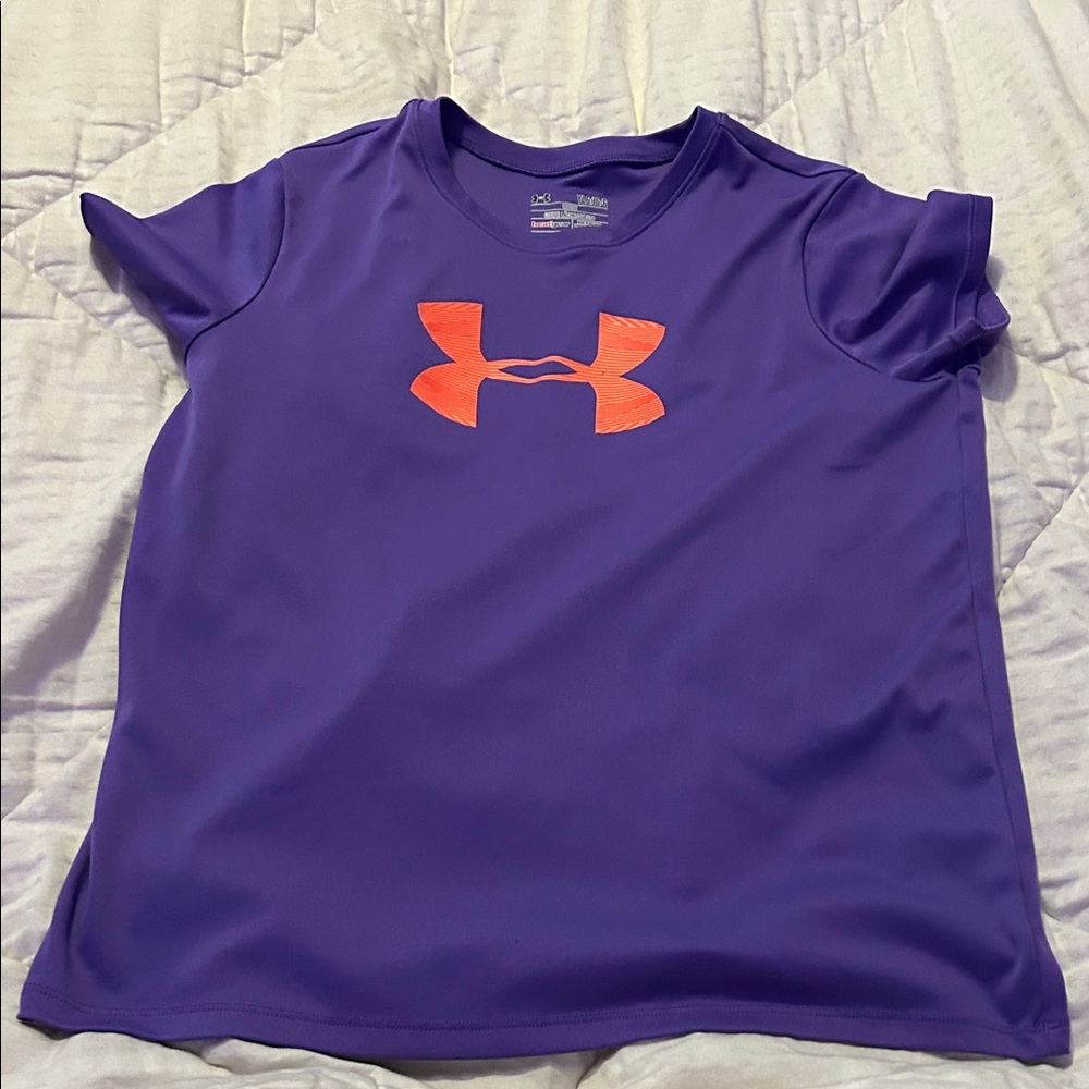 Under Armour Kids Purple and Orange Tee